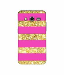 Amazon Brand - Solimo Designer Golden Stripes 3D Printed Hard Back Case Mobile Cover for Samsung Galaxy Core 2 G355H