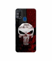 Amazon Brand - Solimo Designer Punisher Skull 3D Printed Hard Back Case Mobile Cover for Samsung Galaxy M31