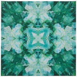 Amazon Brand – Rivet Turquoise Blue Crystal Kaleidoscope Canvas Print Wall Art, 12