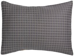 Pinzon Funda Reversible de algodón Matelasse con diseño de Cuadros, tamaño King, Gris/Camello