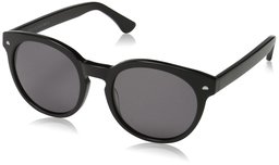 Obsidian Sunglasses for Women or Men Retro Round Frame 08, Black, 50 mm