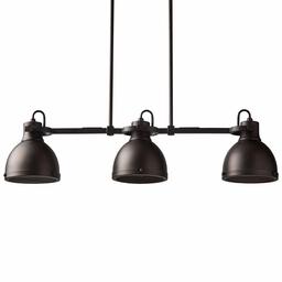 Amazon Brand – Stone & Beam Emmons Triple Ceiling Mount Pendant Light Chandelier With Bulbs, Adjustable 8.25