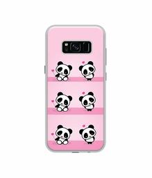 Amazon Brand - Solimo Designer Panda Pattern UV Printed Soft Back Case Mobile Cover for Samsung Galaxy S8