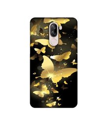 Amazon Brand - Solimo Designer Golden Butterfly Pattern UV Printed Soft Back Case Mobile Cover for iVooMi i1