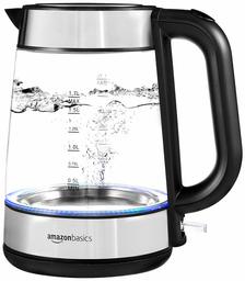 AmazonBasics Electric Glass and Steel Kettle - 1.7 Liter