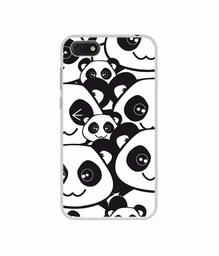 Amazon Brand - Solimo Designer Panda Texture UV Printed Soft Back Case Mobile Cover for Huawei Honor 7s