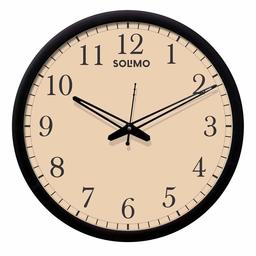 Amazon Brand - Solimo 12-inch Wall Clock - Desginer (Silent Movement, Black Frame)