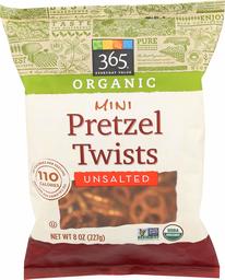 365 Everyday Value, Organic Mini Pretzel Twists, Unsalted, 8 oz