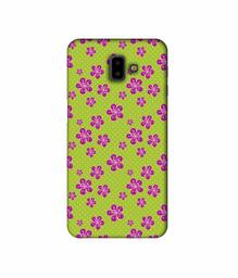 Amazon Brand - Solimo Designer Pink Flower Patterns 3D Printed Hard Back Case Mobile Cover for Samsung Galaxy J6 Plus