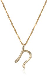 Sterling Silver Cursive Script Initial Pendant Necklace, 18