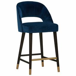 Amazon Brand – Rivet Whit Contemporary Upholstered Counter Height Stool with Gold Accents, 37