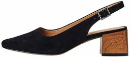 find. Women's Square Toe Block Heel Slingback Closed, Black, 10