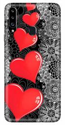 Amazon Brand - Solimo Designer Heart Design 3D Printed Hard Back Case Mobile Cover for Samsung Galaxy A20s