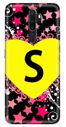 Amazon Brand - Solimo Designer Heart Pattern Alphabet-S 3D Printed Hard Back Case Mobile Cover for Oppo A5 (2020)