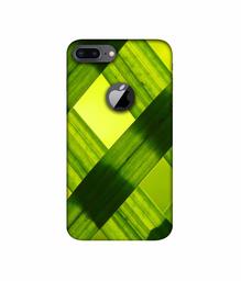 Amazon Brand - Solimo Designer Leafs Texture 3D Printed Hard Back Case Mobile Cover for Apple iPhone 8 Plus (with Logo Cut)