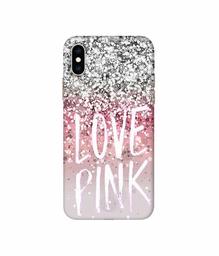 Amazon Brand - Solimo Designer Love Pink 3D Printed Hard Back Case Mobile Cover for Apple iPhone Xs Max