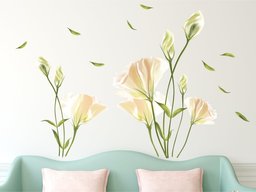 Amazon Brand - Solimo Wall Sticker for Bedroom (Tulip Bliss, Ideal Size on Wall, 140 cm x 120 cm)