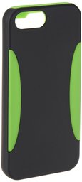 AmazonBasics - Carcasa para iPhone 5 y 5S (policarbonato y silicona), color negro y verde lima