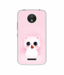 Amazon Brand - Solimo Designer Kitty UV Printed Soft Back Case Mobile Cover for Motorola Moto C Plus