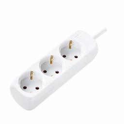 AmazonBasics Three Socket Extension Lead, 2 Metre, White