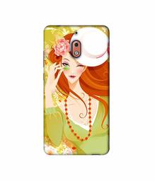 Amazon Brand - Solimo Designer Lady with Hat 3D Printed Hard Back Case Mobile Cover for Nokia 2.1