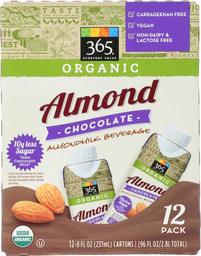 366 Everyday Value, Organic Almond Milk, Chocolate Flavor, 8 fl oz, 12 pk