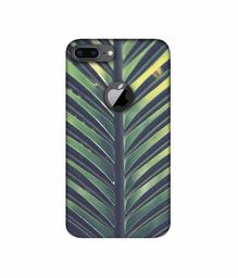 Amazon Brand - Solimo Designer Leaf Texture 3D Printed Hard Back Case Mobile Cover for Apple iPhone 8 Plus (with Logo Cut)