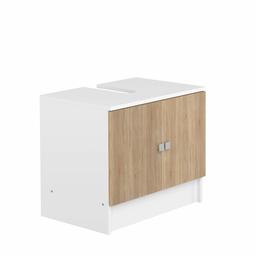 Amazon Brand - AmazonBasics - Vanity Unit - 60 x 40 x 52.2 cm (L x D x H), White and Oak