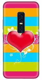 Amazon Brand - Solimo Designer Colourful Heart Pattern 3D Printed Hard Back Case Mobile Cover for Vivo V17 Pro