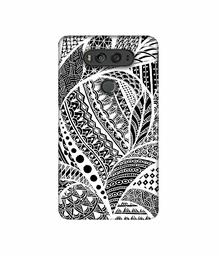 Amazon Brand - Solimo Designer Random White Pattern 3D Printed Hard Back Case Mobile Cover for LG V20