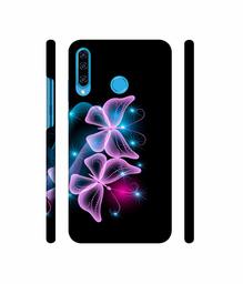 Amazon Brand - Solimo Designer Butterflies Neon Light 3D Printed Hard Back Case Mobile Cover for Huawei P30 Lite