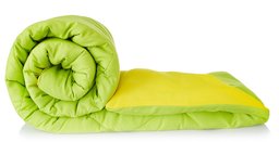 Amazon Brand - Solimo Microfiber Reversible Comforter, Double (Olive Green & Cheery Yellow, 200 GSM)