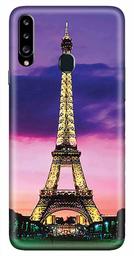 Amazon Brand - Solimo Designer Eiffel Tower 3D Printed Hard Back Case Mobile Cover for Samsung Galaxy A20s