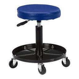 AmazonBasics Pneumatic Shop Stool, Garage Seat with 300-Pound Capacity - Blue