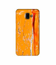 Amazon Brand - Solimo Designer Gold Yellow Paint 3D Printed Hard Back Case Mobile Cover for Samsung Galaxy J6 Plus