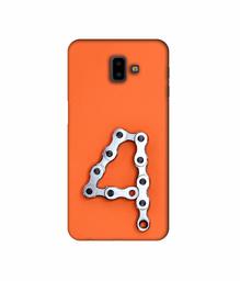 Amazon Brand - Solimo Designer Number Four 3D Printed Hard Back Case Mobile Cover for Samsung Galaxy J6 Plus