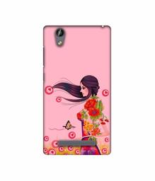 Amazon Brand - Solimo Designer Lady Vector Pattern 3D Printed Hard Back Case Mobile Cover for Gionee F103