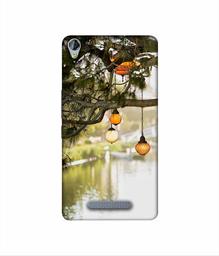 Amazon Brand - Solimo Designer Hanging Lights 3D Printed Hard Back Case Mobile Cover for Micromax Canvas Juice 3Plus Q394