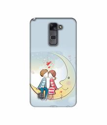 Amazon Brand - Solimo Designer Couple Sitting On Moon 3D Printed Hard Back Case Mobile Cover for LG Stylus 2