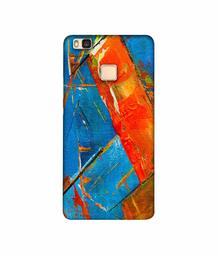 Amazon Brand - Solimo Designer Sky Blue and Orange Canvas 3D Printed Hard Back Case Mobile Cover for Huawei P9 lite