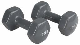 AmazonBasics Vinyl Dumbbells, 20 polen, set van 2