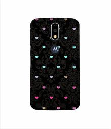 Amazon Brand - Solimo Designer Heart Texture 3D Printed Hard Back Case Mobile Cover for Motorola Moto G4 Plus (with Logo Cut)