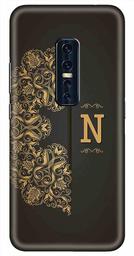 Amazon Brand - Solimo Designer Black Pattern Alphabet-N 3D Printed Hard Back Case Mobile Cover for Vivo V17 Pro