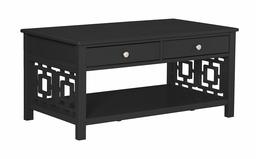 Ravenna Home Classic Coffee Table with Side Cutouts, 42