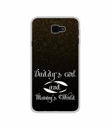 Amazon Brand - Solimo Designer Daddy's Girl and Mummy World UV Printed Soft Back Case Mobile Cover for Samsung Galaxy J7 Prime