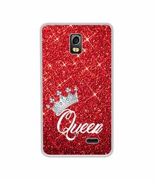 Amazon Brand - Solimo Designer Queen On Red Glitter UV Printed Soft Back Case Mobile Cover for LYF Water 10