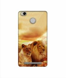 Amazon Brand - Solimo Designer Lion with Lioness 3D Printed Hard Back Case Mobile Cover for Xiaomi Redmi 3S Prime