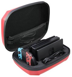 AmazonBasics Ultimate Storage Case for Nintendo Switch - Red