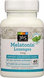 365 Everyday Value, Melatonin Lozenges 1mg, Peppermint Flavor, 60 ct