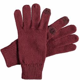 HIKARO Women's Knitted Gloves - Ladies Gloves Polyacrylic Blend - Warm & Soft - Perfect for Autumn & Winter - Elegant Plain